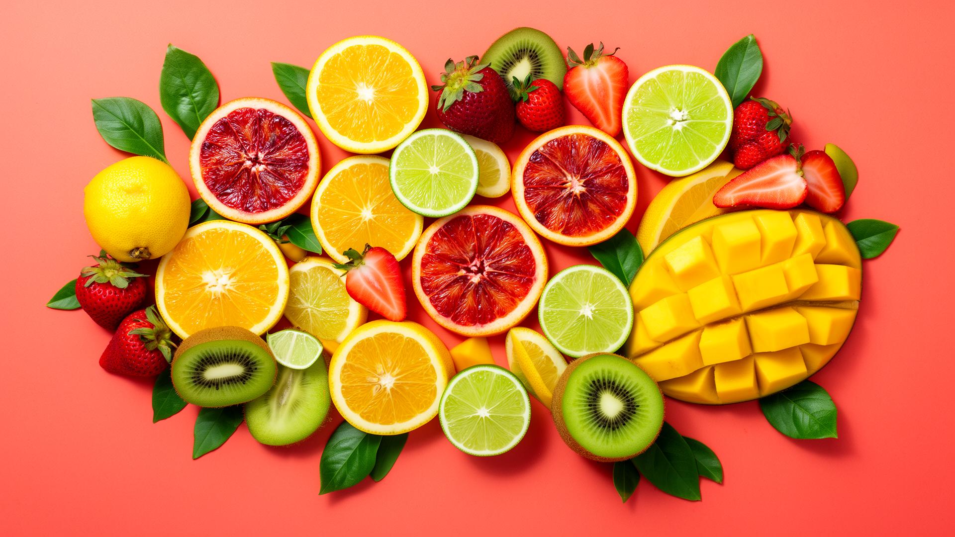 Fresh citrus and berries